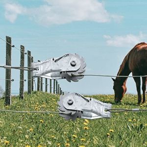 Shock Electric Fence Wire Strainer Heavy Duty Inline Wire Ratchet Tensioner