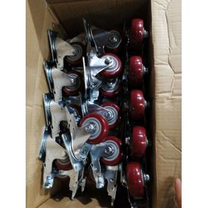 3inch 4inch 5inch PU/PVC Double Bearing Furniture Wheel Customization Trolley