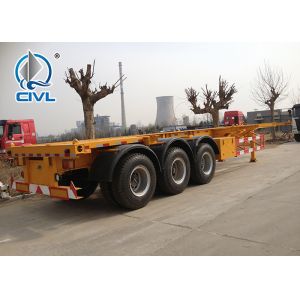 CIVL Loading Construction Machines Hydraulic Flatbed Semi Trailers 3 Axles 80