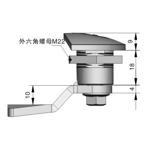 Plastic Material Quarter Turn Cam Lock For Cabinet Door ToolBox