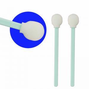 China Car Large Round Foam Tip Swabs Cotton 5 Inch Rigid Handle on sale