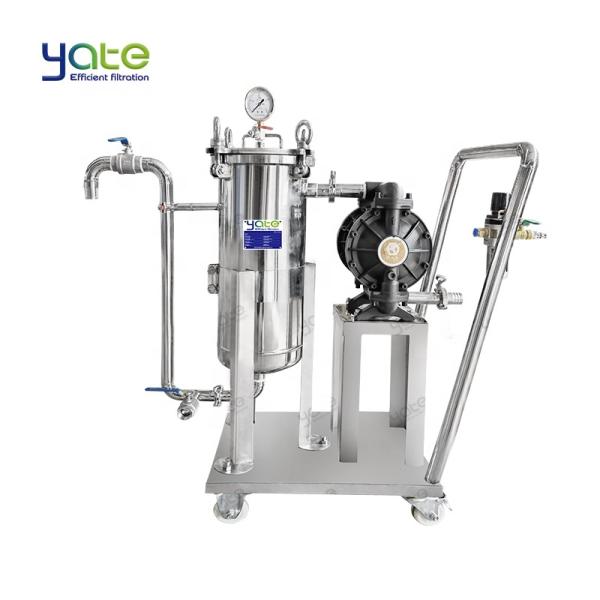 Movable Stainless Steel 304/316 Bag Filter Housing with 0.5 μm Filtration