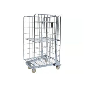 Plastic Spraying Logistics Turnover Wire Mesh Storage Cages 50x100 Movable