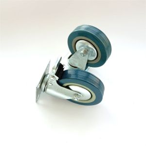 Side Lock Brake Type Heavy Duty Caster Wheels 1.25 Inch Wheel Width