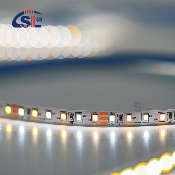 High Lumen 12v24v 8mm 120leds 3000K-6500K CCT Dual Color Die-Cutting Board SMD2835 LED Strip Light