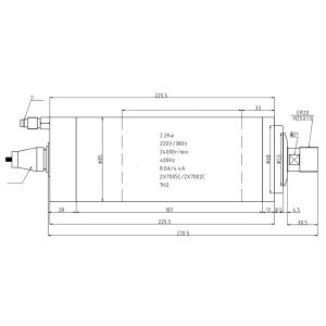 HQD GDZ-23 2,2 KW Vier Lager Wasser GeküHlter Spindel Motor 80mm ER20 4 Lager