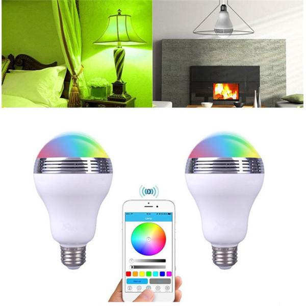 Wireless Color Changing LED Lamp Speaker D80*H135 Mm With Remote Controller