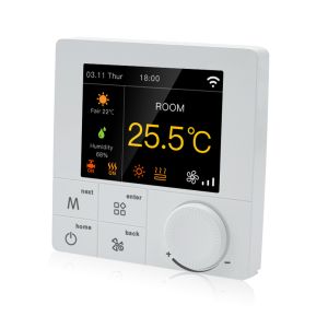 R8C.843 RGB Colorful LCD Wi-Fi/485 Modbus Fan Coil Thermostat For 2-pipe System