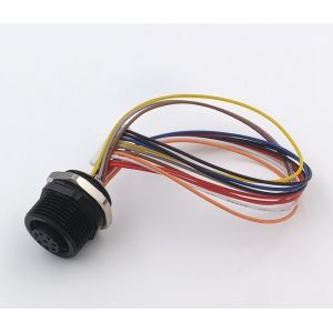 IP68 Circular Waterproof Connector M12 8 Pin Female Connector For Cables