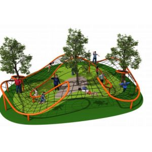 Outdoor Playground Metal Climbing Frame With Stainless Steel Slide