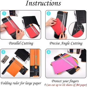ABS DIY Paper Trimmer for School Home Office ABS Material 12 Sheets Cutting
