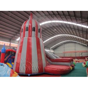 Helter Skelter Inflatable Water Slide With Air Blower And Repair Kits