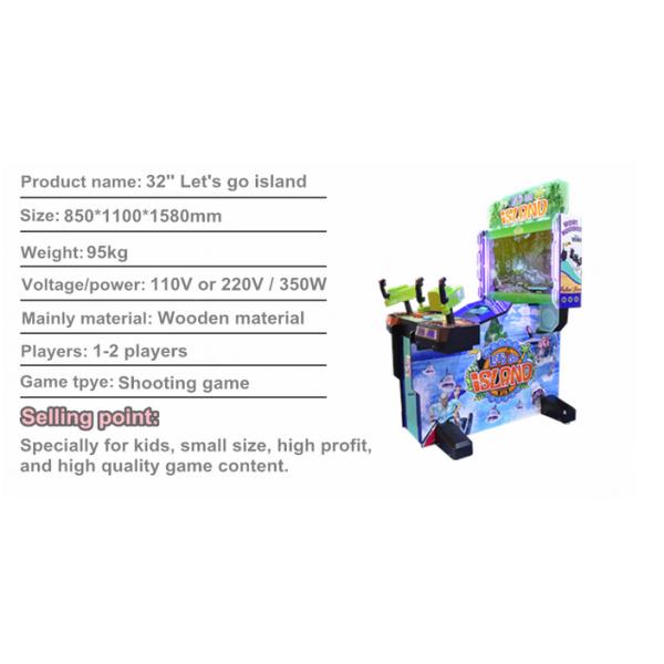 Amusement Park Indoor Arcade Coin Operated Games Let's Go Island Kids Gun Shooting Simulator Video Game Machine