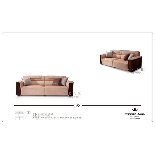 Luxury Modern Design 7 Seater Nubuck Leather Sofa Set W006SF1A