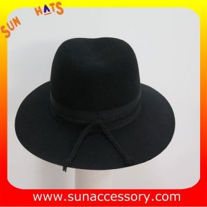 2255 Sun Accessory customized fashion winter wool felt fedora hats ladies