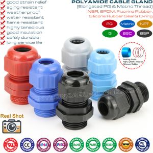 Wholesale Cable Gland IP68 Plastic Synthetic Non-Metallic with Elongated PG or Metric Thread for Thick Enclosure from china suppliers