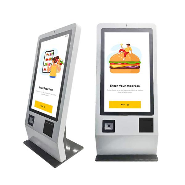 Quality 24inch Table LCD Capacitive Touch Screen Desktop Self Service Kiosk POS Payment Terminal Machine For Ordering Fast Food for sale