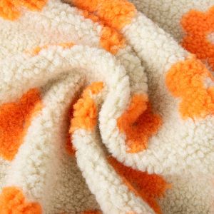 Soft Lamb Borg Sherpa Lining Sherpa Fleece Jacket with Customized Jacquard