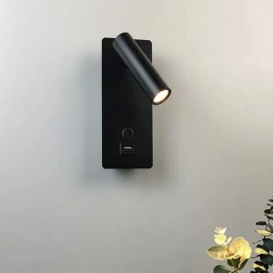Modern minimalist 5V USB adjustable bedside wall lamp hotel headboard reading