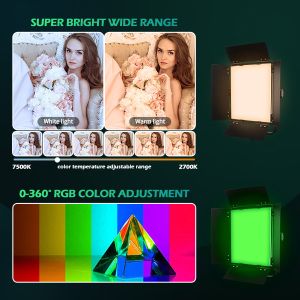 14 Effects Led Tv Studio Lights 60w App Control Full Rgb Color Soft Panel Light