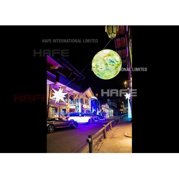 Space Night Decoration Inflatable Lighting Star With 2000W Halogen Lamp