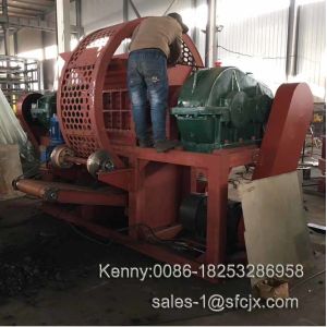Two Shaft Whole Tire Recycling Machine , Waste Tyre Shredder