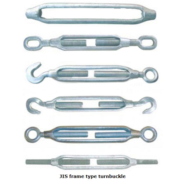 JIS Frame Type Steel Cable Galvanised Turnbuckle M6 - M24