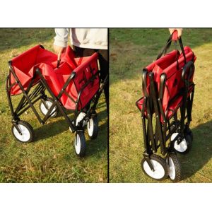 Portable Folding Cart for Easy Handling of Tools and Supplies on Camping Trips