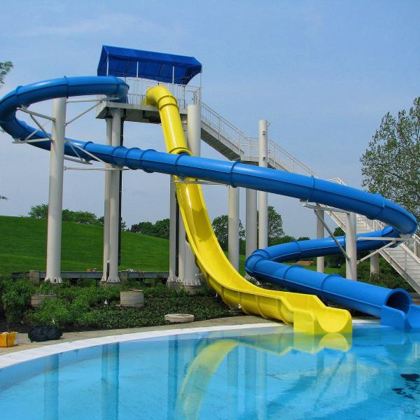 Water Park Games Design Fiberglass Swimming Pool Toys Water Slide For Children