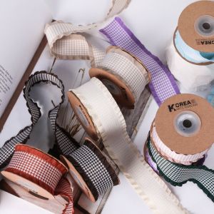 China Lotus Leaf Edge Thousand Bird Grid Woven Ribbon The Perfect Addition to Your DIY Clothing Bags Hats and Accessories on sale