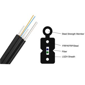 Wholesale GJYXCH FTTH Outdoor Self Supporting Drop Cable 2 Core G657A1 fiber Figure 8 Fiber Optic Cable steel wir from china suppliers
