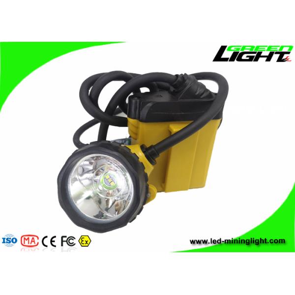 10.4Ah Corded Mining Cap Light ABS PC 25000Lux 348lum With Led Flashing Light