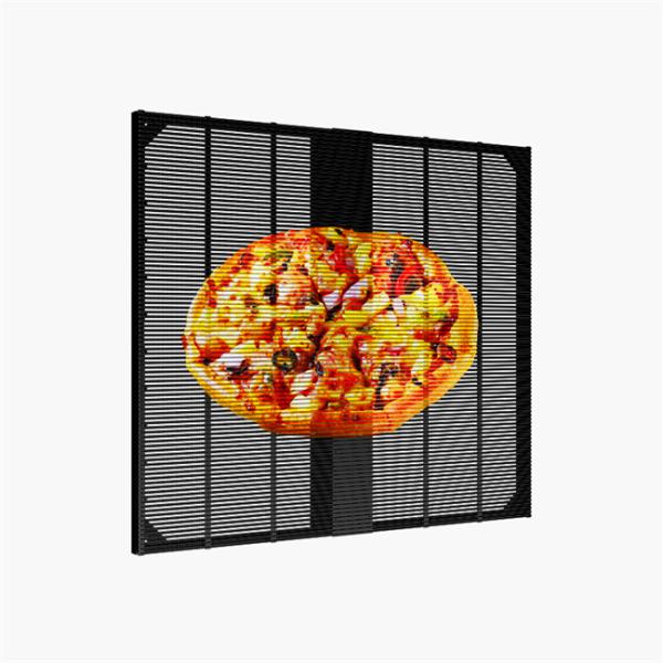 Quality Grille Structure Transparent LED Screen Natural Illumination with Unobstructed Views for sale