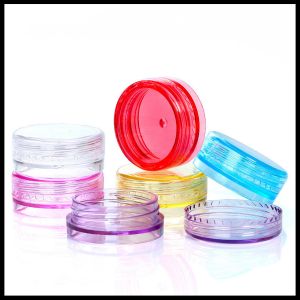Round Plastic Cosmetic Cream Jar Small Make Up Cotainers Colorful 2g Capacity