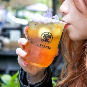 Milk Tea Biodegradable Plastic Cups , Compostable Plastic Cups Recyclable