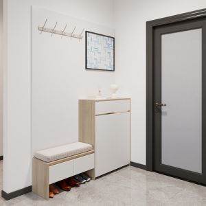 Support customization Modern Open Wardrobe With Upper Storage and Lower Shoe