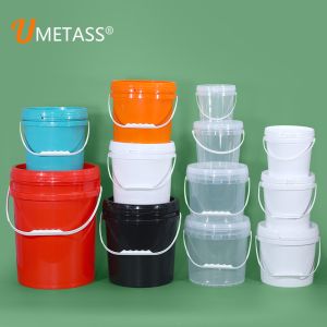 Wholesale Durable Plastic Bucket Pail With Lid And Handle 1L 2L 3L 4L 5L Volume And Transparent from china suppliers