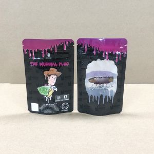 Logo Custom Printing Thumb Pocket Child Resistant Zipper Pouches