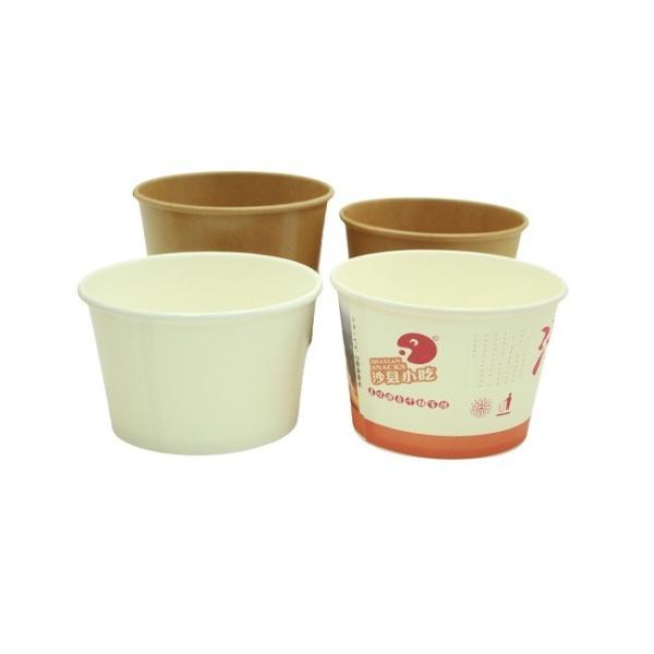 Disposable Food Packaging Soup Paper Bowl 32oz White Cardboard Paper Noodle Box Take Out Food Container with Custom Logo