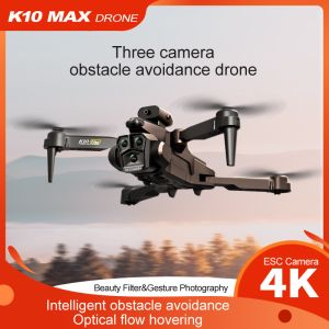 K10 Max Mini 3 Cameras 4k Drone Foldable Drones with Obstacle Avoidance and