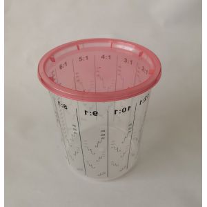 paint mixing cup in different color printing and in differernt color material
