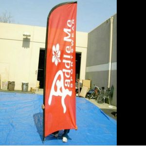 Aluminum cross beach falg base , double sided feather flags , printed feather