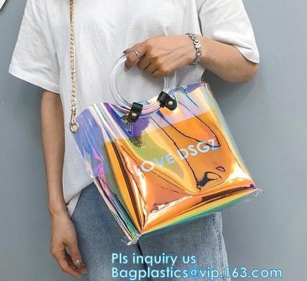 Purses PVC Vinyl Plastic Purse Bag Handbag Ladies, Summer pvc tote bag lady transparent PVC handbags, Shoulder Handbag H