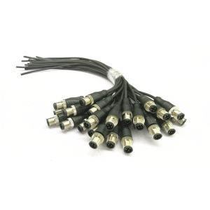 Over - Molded Circular Connector Cable Assembly M12 Sensor Cable Length 100 /