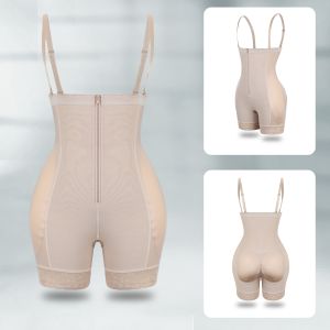 Medium Control Spandex/Nylon Hip Padding Tummy Control Shapewear for Women
