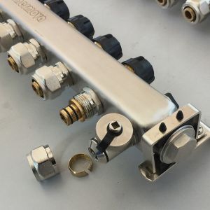 Stainless Steel Floor Heating Manifold Set with Flow Meter