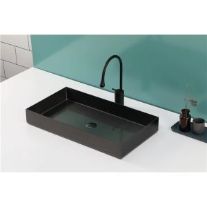 Wholesale Fashion Retangular Bathroom Sinks Over Mounted Brushed Surface Treatment from china suppliers