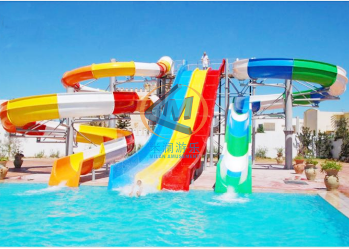 Fiberglass Large Pool Slide Swimming Pool Water Slide With Pool