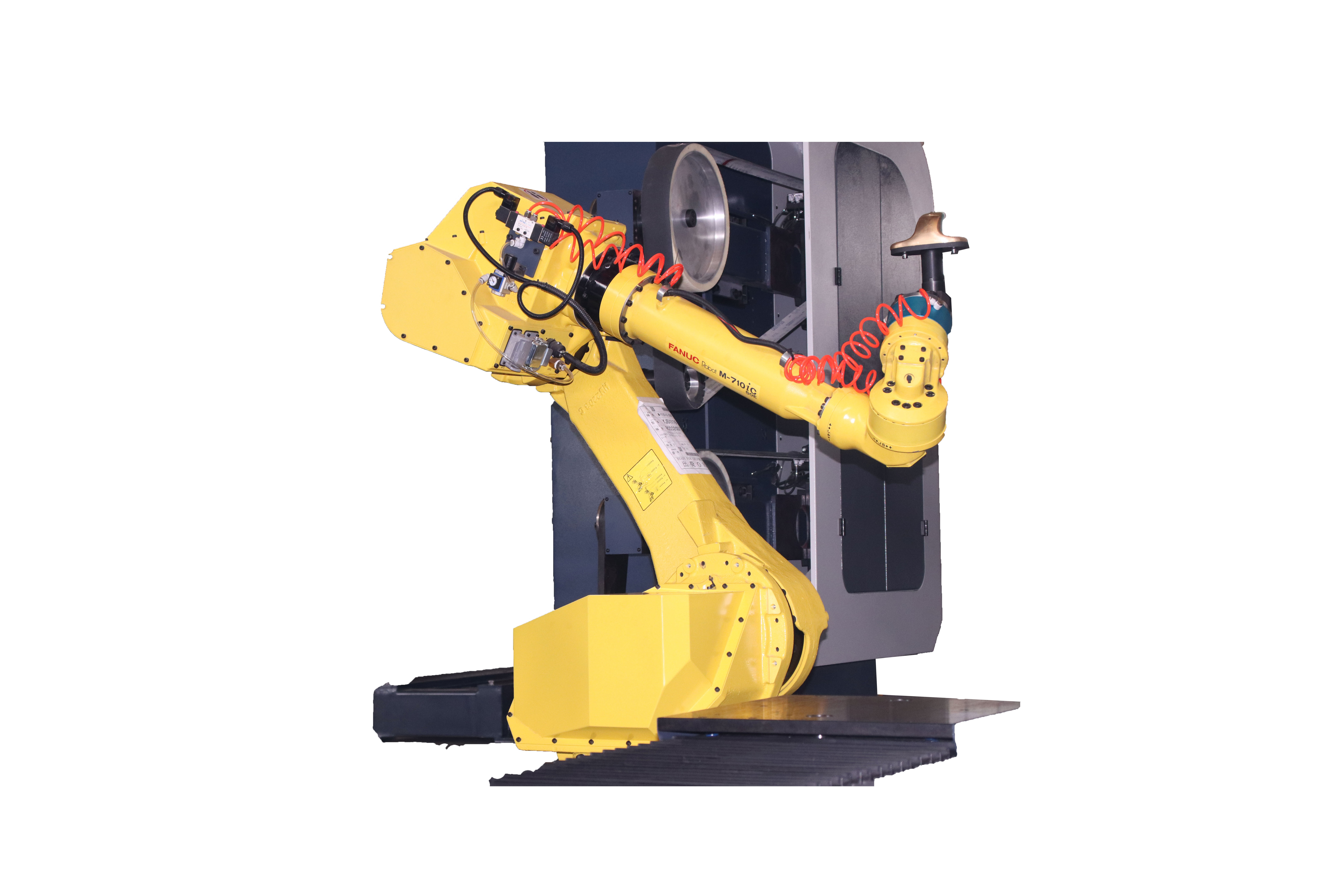 High Accuracy Quiet Robotic CNC Grinding System and Finishing of Cast Automotive