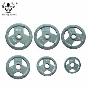 Cast Iron Black / Grey Hammerton 3 grip Barbell Weight Plates